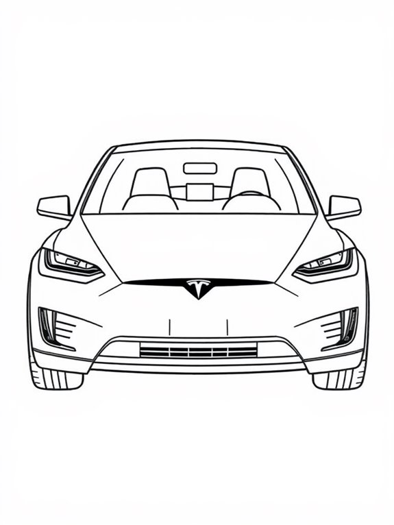 tesla model x art