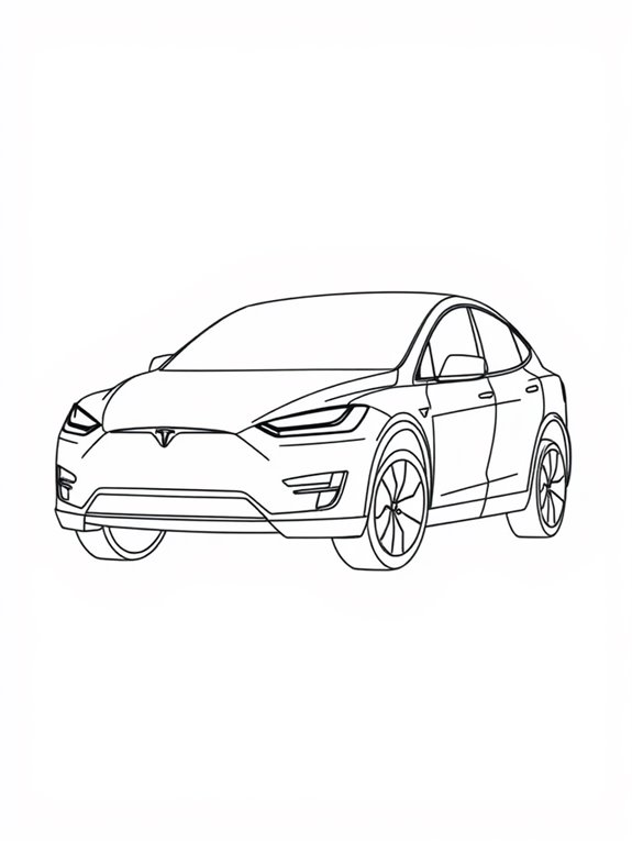 tesla model x outline