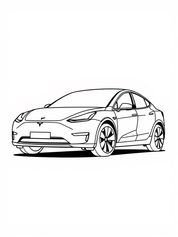 tesla model y outline design