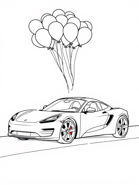 tesla roadster balloon art