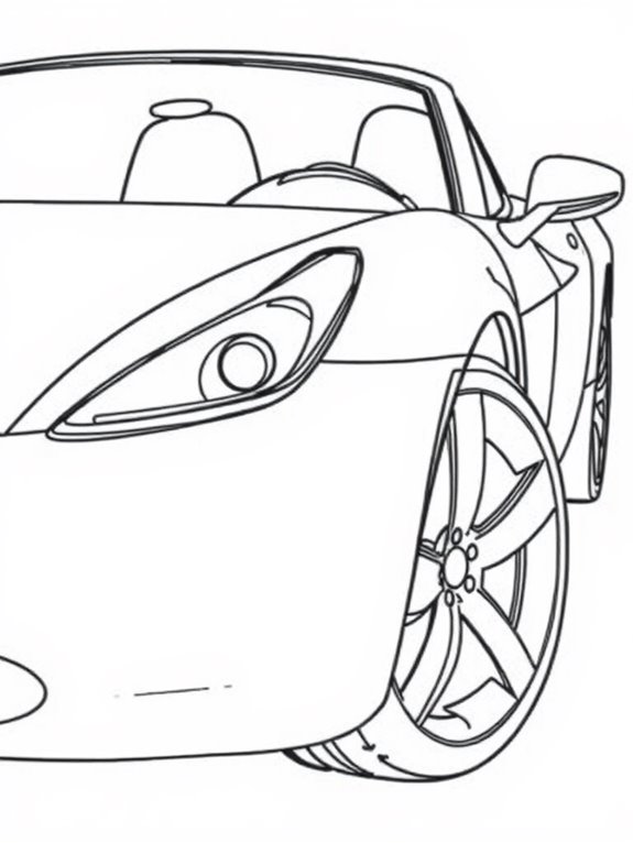 tesla roadster coloring page