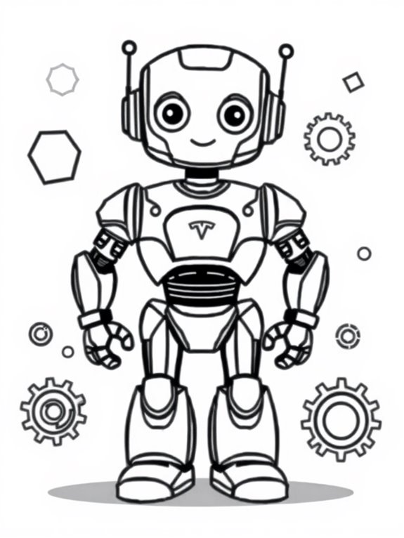 tesla robot coloring page