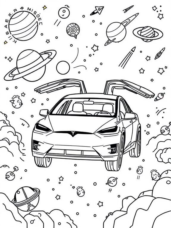 tesla space adventure coloring