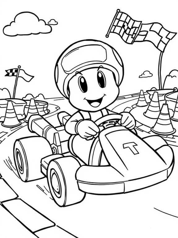 toad coloring page fun