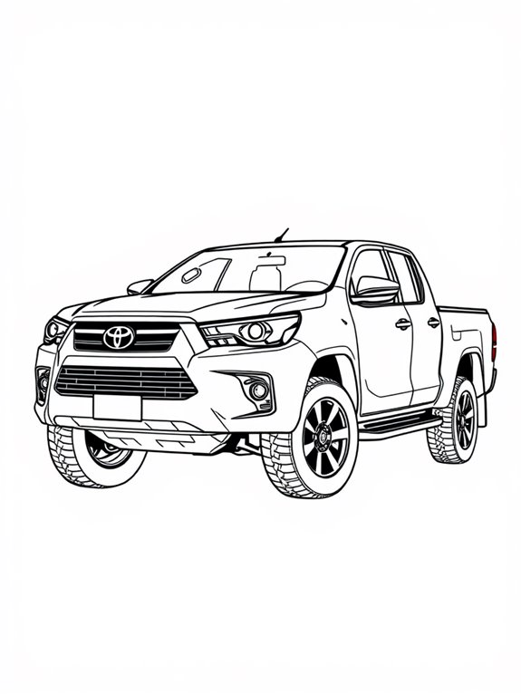 toyota hilux coloring page