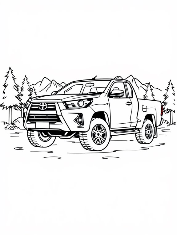 toyota hilux coloring page