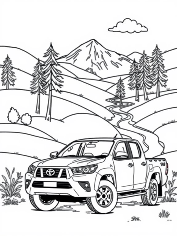 toyota hilux coloring page