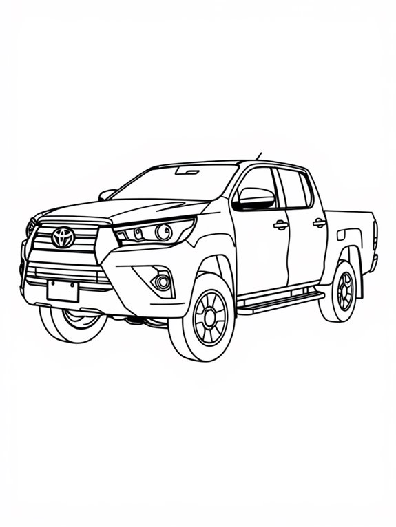 toyota hilux coloring page