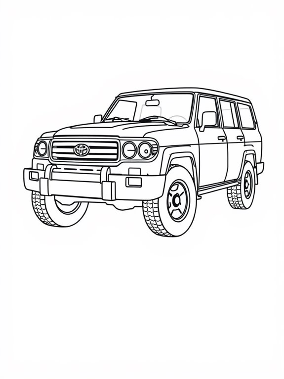 toyota land cruiser coloring page