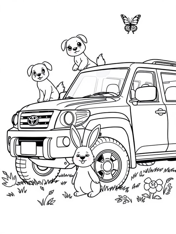 toyota land cruiser coloring page