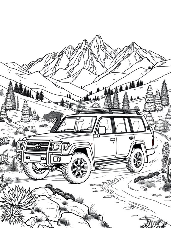 toyota land cruiser coloring page