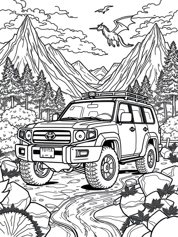 toyota land cruiser coloring page