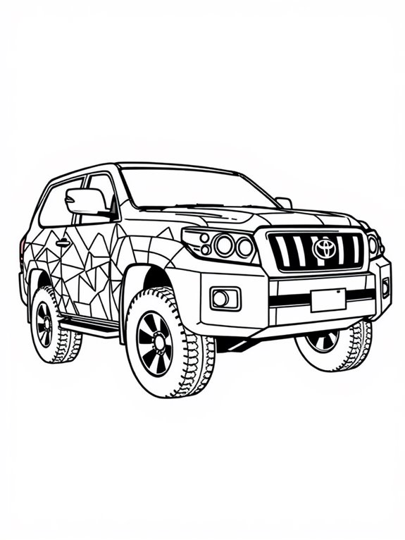 toyota land cruiser coloring page