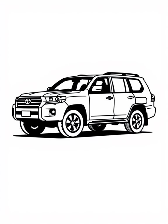 toyota land cruiser outline