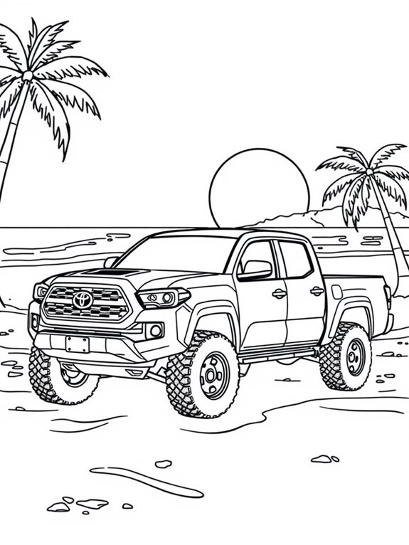 toyota tacoma beach fun