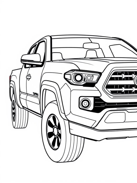 toyota tacoma coloring page