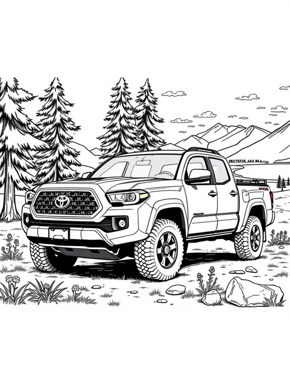 toyota tacoma coloring page