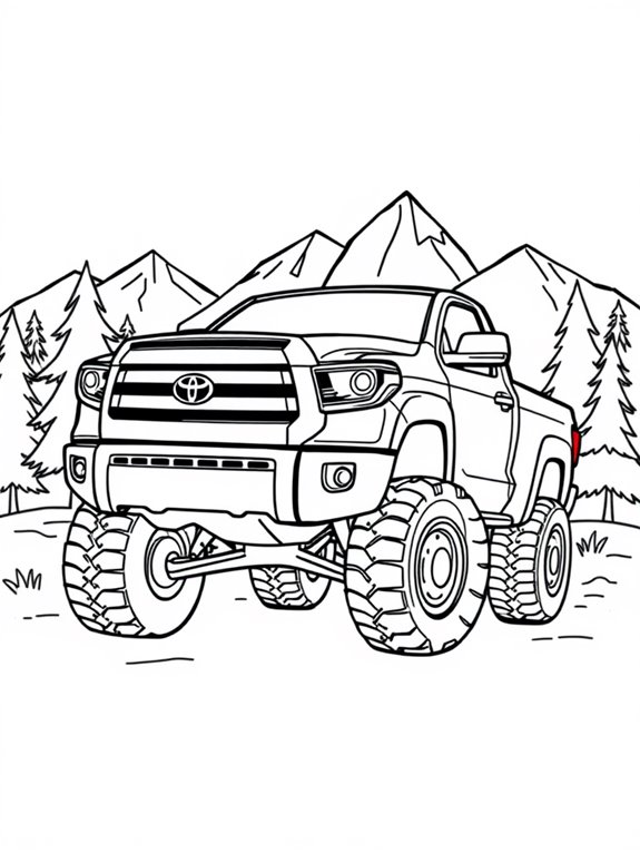 toyota tundra coloring page