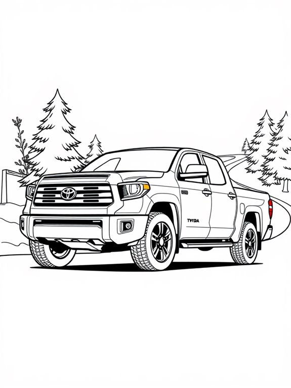 toyota tundra coloring page