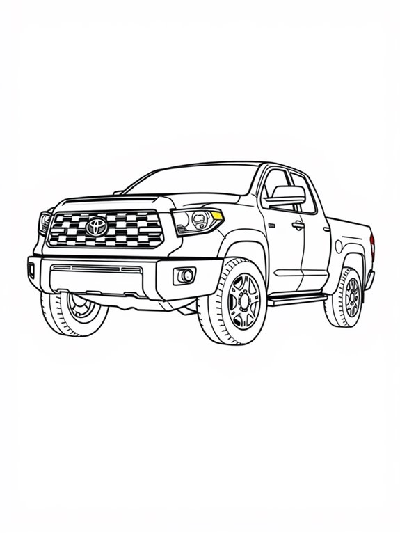 toyota tundra coloring page