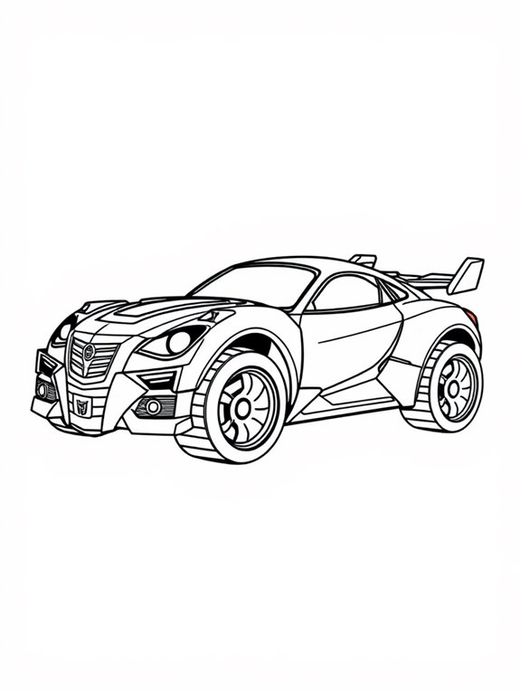 transformers car coloring page