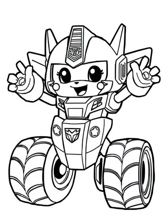 transformers car coloring page