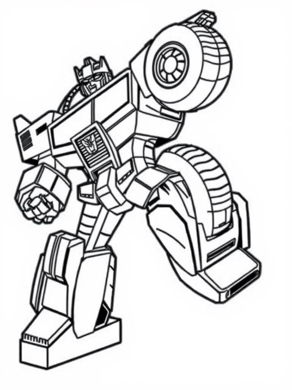 transformers coloring page design