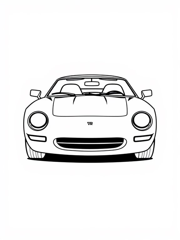 tvr coloring page design