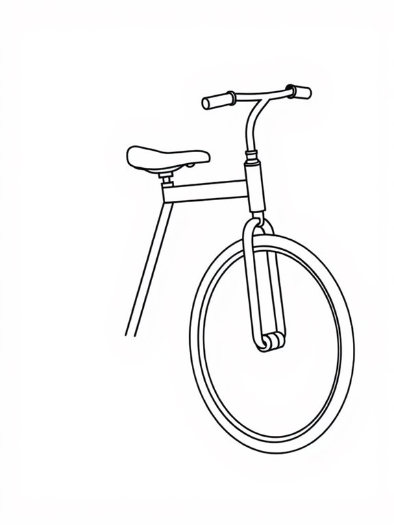 unicycle coloring page design