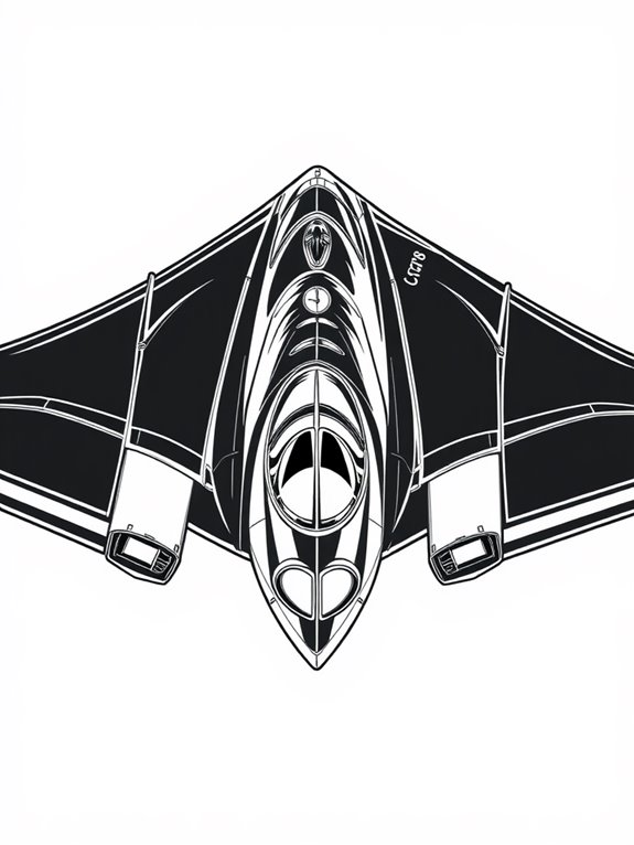 vintage stealth bomber art