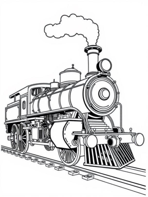 vintage steam engine illustration