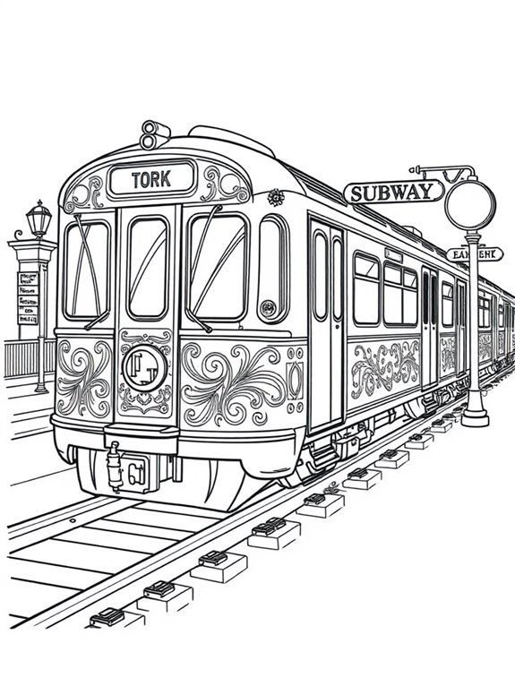 vintage subway train design