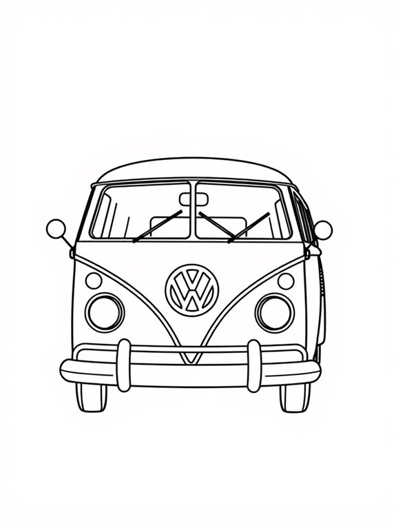 volkswagen bus coloring page