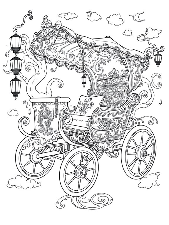 whimsical rickshaw coloring adventure