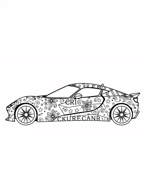 whimsical rimac car patterns