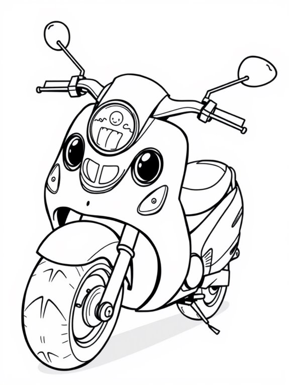 yamaha motorcycle coloring page