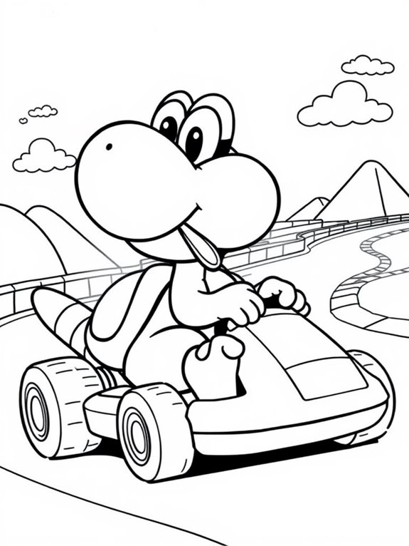 yoshi coloring page fun