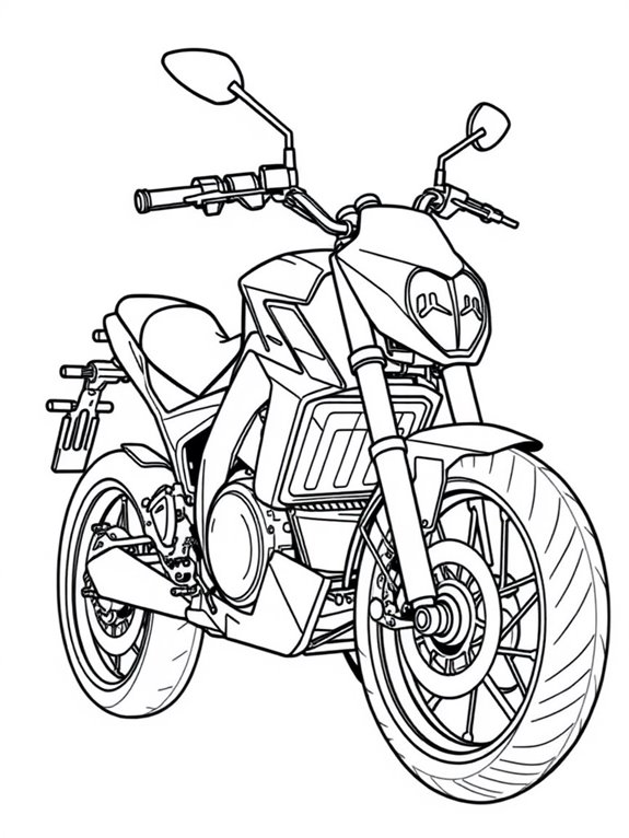 zero electric motorcycle outline