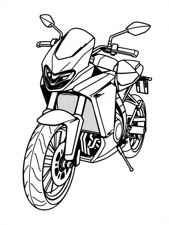 zero electric motorcycle outline